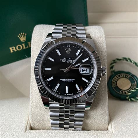 rolex date just 41 black